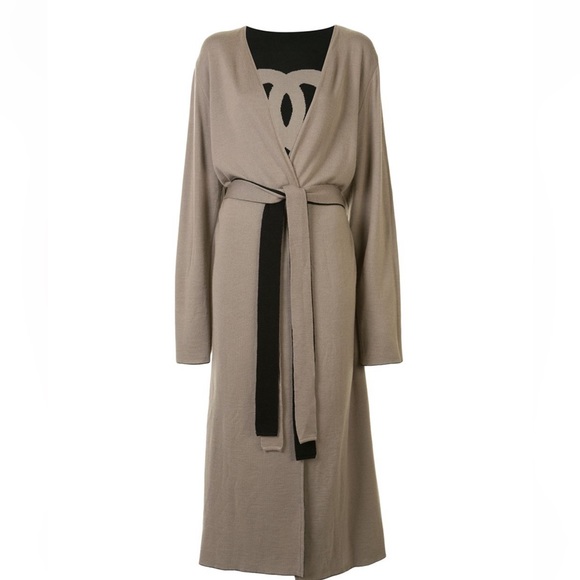 THE G.O.A.T of Chanel - 02A Sweater Cardigan Long Belted Wrap Coat - Picture 5 of 14